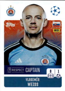 Vladimir Weiss Slovan Bratislava samolepka Topps UEFA Champions League 2024/25 Captain #492