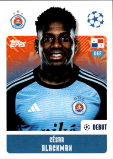 Cesar Blackman Slovan Bratislava samolepka Topps UEFA Champions League 2024/25 #494