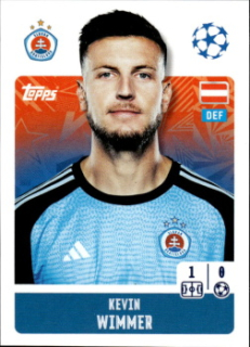 Kevin Wimmer Slovan Bratislava samolepka Topps UEFA Champions League 2024/25 #496