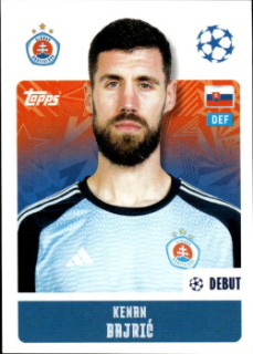 Kenan Bajric Slovan Bratislava samolepka Topps UEFA Champions League 2024/25 #497