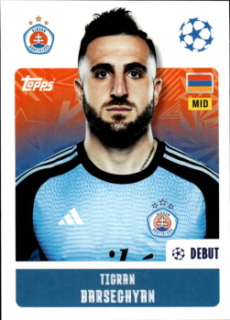 Tigran Barseghyan Slovan Bratislava samolepka Topps UEFA Champions League 2024/25 #498