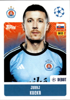 Juraj Kucka Slovan Bratislava samolepka Topps UEFA Champions League 2024/25 #500