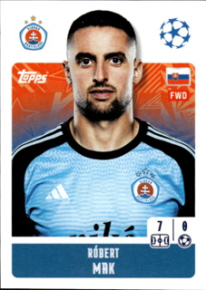 Robert Mak Slovan Bratislava samolepka Topps UEFA Champions League 2024/25 #501