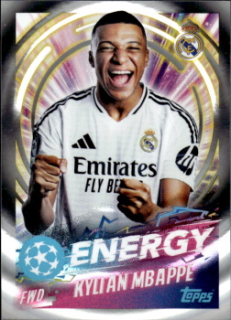 Kylian Mbappe Real Madrid samolepka Topps UEFA Champions League 2024/25 Energy #521