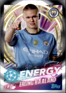 Erling Haaland Manchester City samolepka Topps UEFA Champions League 2024/25 Energy #523