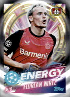 Florian Wirtz Bayer 04 Leverkusen samolepka Topps UEFA Champions League 2024/25 Energy #524