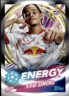 Xavi Simons RB Leipzig samolepka Topps UEFA Champions League 2024/25 Energy #527