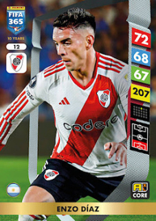 Enzo Diaz River Plate Panini FIFA 365 2025 Adrenalyn XL #12