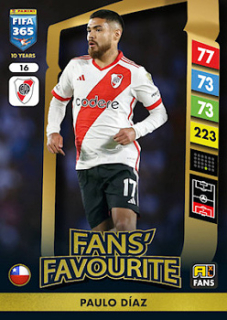 Paulo Diaz River Plate Panini FIFA 365 2025 Adrenalyn XL Fans' Favourite #16