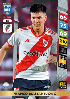 Franco Mastantuono River Plate Panini FIFA 365 2025 Adrenalyn XL #18