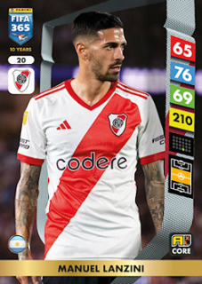 Manuel Lanzini River Plate Panini FIFA 365 2025 Adrenalyn XL #20