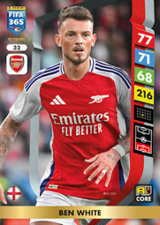 Ben White Arsenal Panini FIFA 365 2025 Adrenalyn XL #32