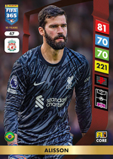 Alisson Liverpool Panini FIFA 365 2025 Adrenalyn XL #47