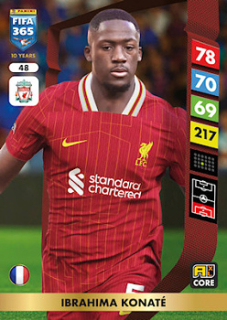 Ibrahima Konate Liverpool Panini FIFA 365 2025 Adrenalyn XL #48