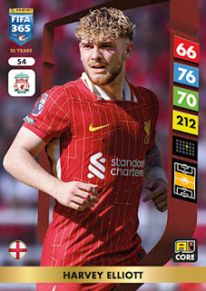 Harvey Elliott Liverpool Panini FIFA 365 2025 Adrenalyn XL #54