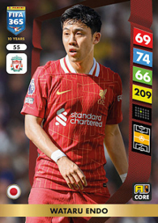 Wataru Endo Liverpool Panini FIFA 365 2025 Adrenalyn XL #55