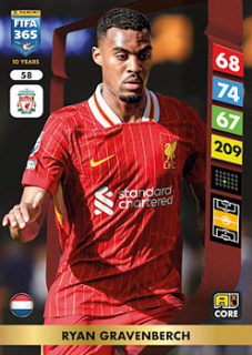 Ryan Gravenberch Liverpool Panini FIFA 365 2025 Adrenalyn XL #58