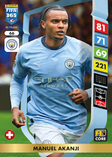 Manuel Akanji Manchester City Panini FIFA 365 2025 Adrenalyn XL #66