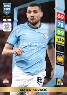 Mateo Kovacic Manchester City Panini FIFA 365 2025 Adrenalyn XL #74