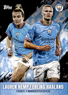 Lauren Hemp / Erling Haaland Manchester City Topps Manchester City Team Set 2022/23 Dual Card 