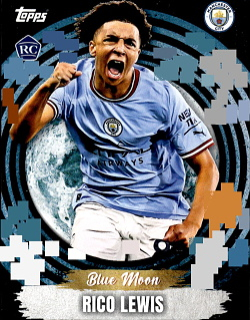 Rico Lewis Manchester City Topps Manchester City Team Set 2022/23 Blue Moon 