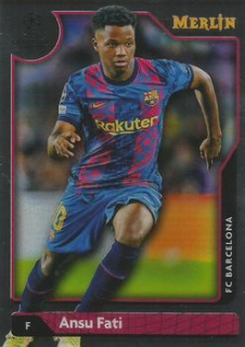 Ansu Fati FC Barcelona Topps Merlin Chrome UEFA Club Competitions 2021/22 #36