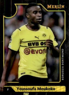 Youssoufa Moukoko Borussia Dortmund Topps Merlin Chrome UEFA Club Competitions 2021/22 #43