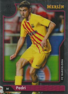 Pedri FC Barcelona Topps Merlin Chrome UEFA Club Competitions 2021/22 #75