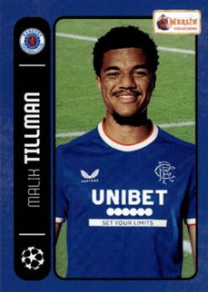 Malik Tillman Glasgow Rangers Topps Merlin Heritage 98 UEFA Club Competitions 2022/23 #7