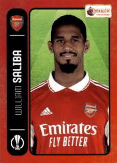 William Saliba Arsenal Topps Merlin Heritage 98 UEFA Club Competitions 2022/23 #77