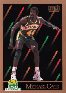 Michael Cage Seattle SuperSonics 1990/91 SkyBox NBA #264