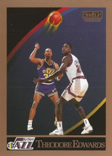 Theodore Edwards Utah Jazz 1990/91 SkyBox NBA #277