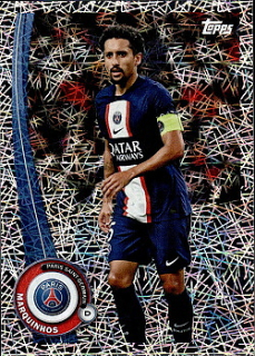 Marquinhos Paris Saint-Germain Topps Paris Saint-Germain Fan Set 2022/23 Electro Parallel #PA-4e