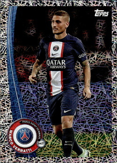 Marco Verratti Paris Saint-Germain Topps Paris Saint-Germain Fan Set 2022/23 Electro Parallel #PA-14e