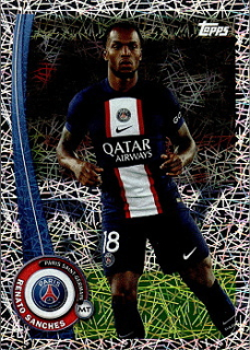 Renato Sanches Paris Saint-Germain Topps Paris Saint-Germain Fan Set 2022/23 Electro Parallel #PA-15e