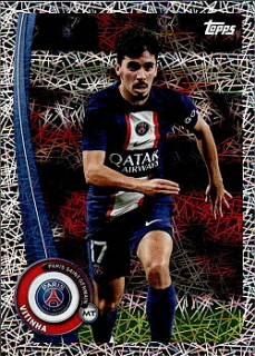 Vitinha Paris Saint-Germain Topps Paris Saint-Germain Fan Set 2022/23 Electro Parallel #PA-16e