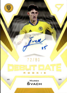 Marek Svach Zlin SportZoo FORTUNA:LIGA 2023/24 2. serie Debut Date Rookie Auto /80 #DRS-MS