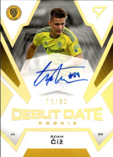 Adam Ciz Zlin SportZoo FORTUNA:LIGA 2023/24 2. serie Debut Date Rookie Auto /80 #DRS-AC