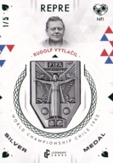 Rudolf Vytlacil Reprezentace NFI Unique Medal Series 2024 LC Medal Chile 1962 Emerald /5 #CHI-VYR