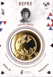 Pavol Biros Reprezentace NFI Unique Medal Series 2024 LC Medal Yugoslavia 1976 Red 1/1 #JUG-BIA