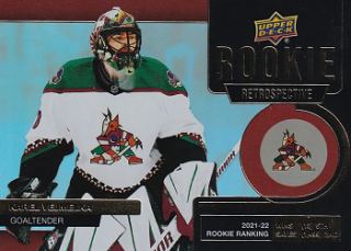 Karel Vejmelka Arizona Coyotes Upper Deck 2022/23 Series 1 Rookie Retrospective #RR-13