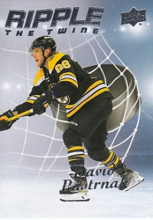 David Pastrnak Boston Bruins Upper Deck 2021/22 Extended Ripple the Twine #RT-7