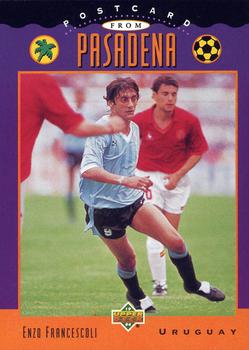 Enzo Francescoli Uruguay Upper Deck World Cup 1994 Eng/Ger Postcard from Pasadena #UD09